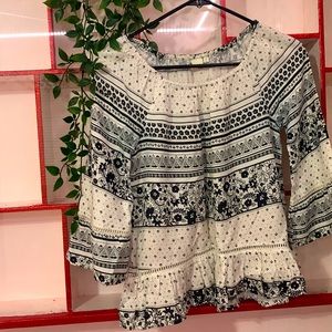 Black and white fancy shirt